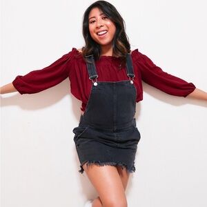 Free People Denim overall dress